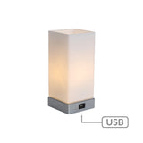 Table Lamps: Jessica Rectangle Touch Lamp with USB Port