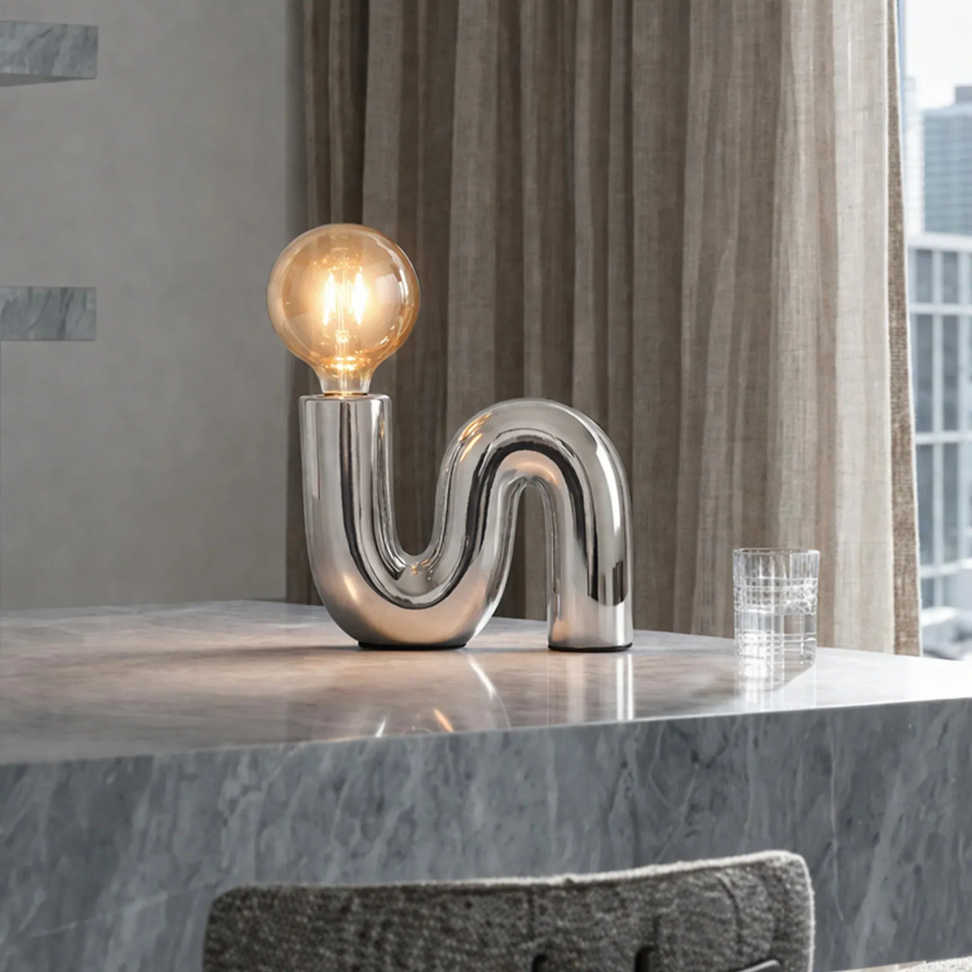Millie Table Lamp - Chrome