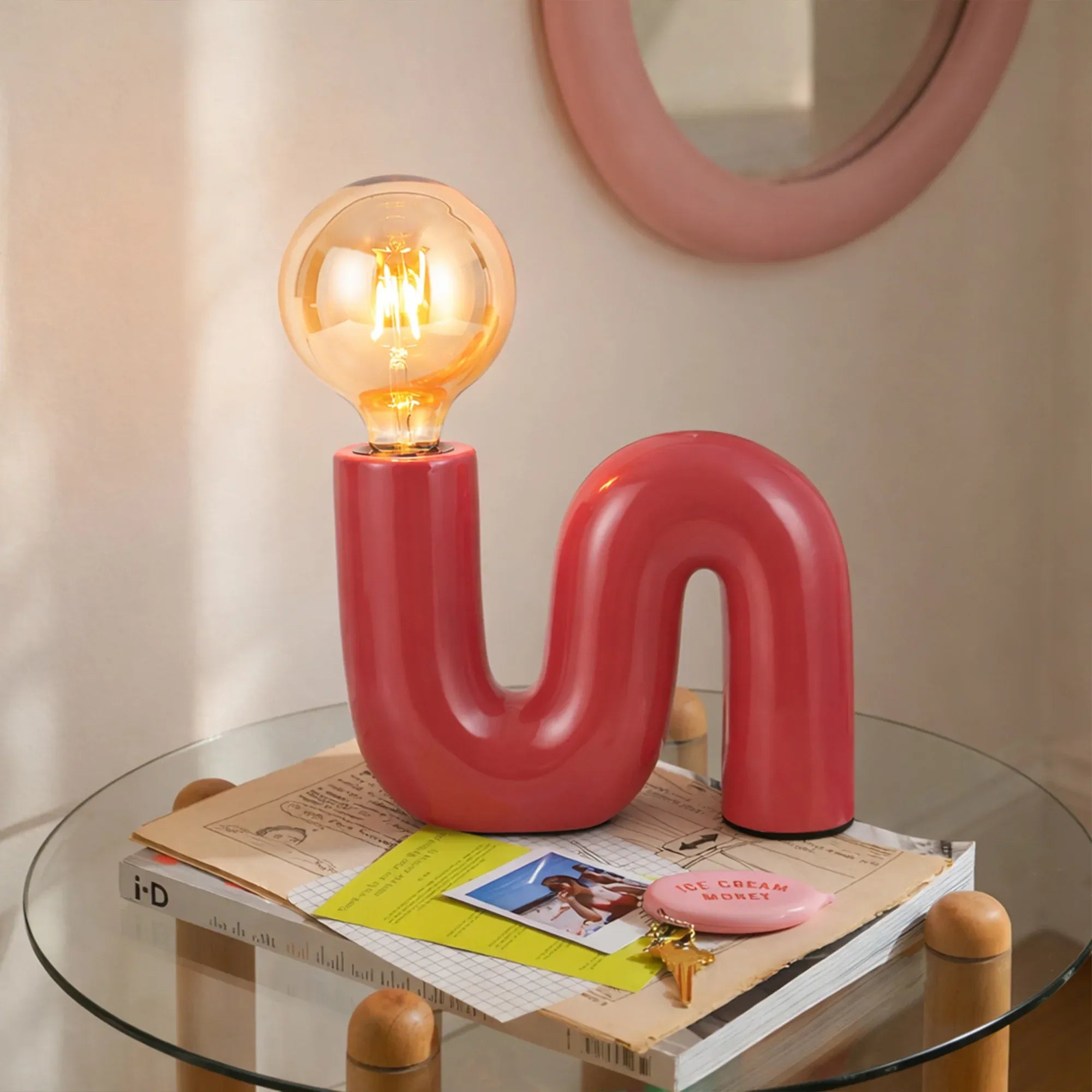 Millie Table Lamp - Coral