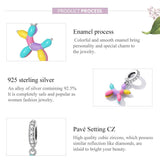 925 Sterling Silver Balloon Puppy Pendant For Bracelets & Necklaces