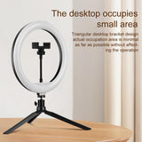 Adjustable 10 Led Fill Light Tripod with Phone Clamp