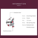 925 Sterling Silver Drummer Beads For Diy Bracelets & Necklaces