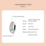 925 Sterling Silver Flower Doodle Beads For Diy Bracelets & Necklaces