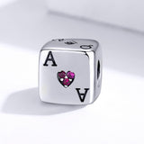 925 Sterling Silver Square Dice Beads For Diy Bracelets & Necklaces