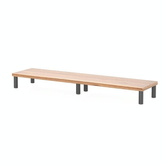 Aluminum Alloy Desktop Monitor Stand with Wooden Plate Riser