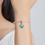 925 Sterling Silver Sparkling Snowflake Pendant For Diy Bracelets & Necklaces