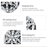 925 Sterling Silver Snowflake Beads For Diy Bracelets & Necklaces