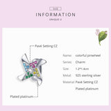 925 Sterling Silver Colorful Windmill Beads For Diy Bracelets & Necklaces