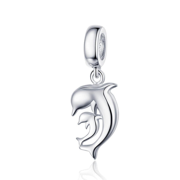 925 Sterling Silver Dolphin Pendant For Bracelet Or Necklace