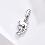 925 Sterling Silver Dolphin Pendant For Bracelet Or Necklace