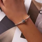 925 Sterling Silver Retro Snake Bead Bracelet / Necklace Accessory Set