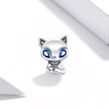 925 Sterling Silver Charming Fox Bead For Diy Bracelets & Necklaces