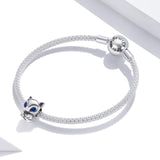 925 Sterling Silver Charming Fox Bead For Diy Bracelets & Necklaces