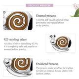 925 Sterling Silver Snail Bead Bracelet / Necklace Accessory