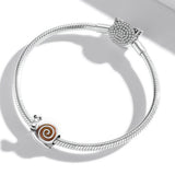 925 Sterling Silver Snail Bead Bracelet / Necklace Accessory