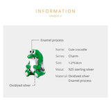 925 Sterling Silver Crocodile Beads For Diy Bracelets & Necklaces