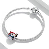 925 Sterling Silver Siamese Cat Bead For Diy Bracelet Or Necklace