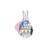 925 Sterling Silver Bunny Bead Bracelet / Necklace Accessory