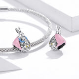 925 Sterling Silver Bunny Bead Bracelet / Necklace Accessory