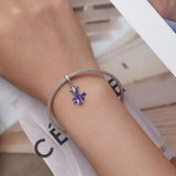 925 Sterling Silver Blue Fish Diy Pendant Beaded Accessory