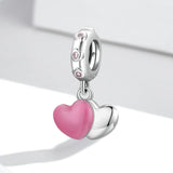 925 Sterling Silver Double Love Pendant For Bracelet Or Necklace