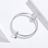 925 Sterling Silver Love Dove Pendant For Diy Bracelet Or Necklace