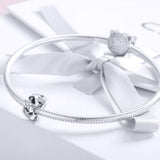 925 Sterling Silver Zircon Inlaid Star Necklace / Bracelet Pendant