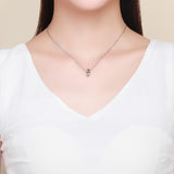 925 Sterling Silver Zircon Inlaid Star Necklace / Bracelet Pendant