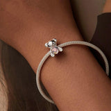 925 Sterling Silver Valentine'S Day Bear Beads