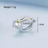 925 Sterling Silver White Cat Beaded Bracelet Bsc520 Sr