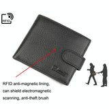 Rfid-protected Men Short Wallet - Secure & Compact