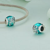 925 Sterling Silver Butterfly Bracelet With Insect Pattern Beads