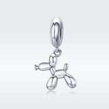 925 Sterling Silver Balloon Dog Charm For Diy Bracelets Style - Bead