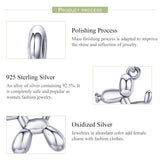 925 Sterling Silver Balloon Dog Charm For Diy Bracelets Style - Bead