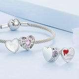 925 Sterling Silver Heart Bracelet With Openable Gift Box