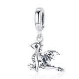 925 Sterling Silver Drogon Dinosaur Charm For Diy Bracelets