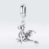 925 Sterling Silver Drogon Dinosaur Charm For Diy Bracelets