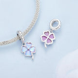 925 Sterling Silver Symphony Clover Pendant For Diy Bracelets
