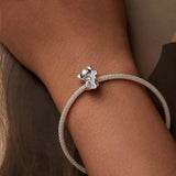 925 Sterling Silver Valentine'S Day Bear Beaded Diy Jewelry