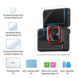 Tempered Film Protective Stickers for Insta360 Ace Amagisn Sports Camera - 3 In 1