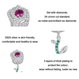 925 Sterling Silver Zirconia Rose Bracelet In