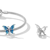 925 Sterling Silver Diy Butterfly Bracelet With Pearl Accents Scc2326
