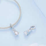 925 Sterling Silver Platinum Rabbit Pearl Bracelet