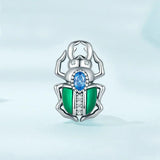 925 Sterling Silver Zircon Beetle Oil Drip Bracelet