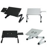 Adjustable Folding Laptop Desk with Mouse Board - Aluminum Alloy