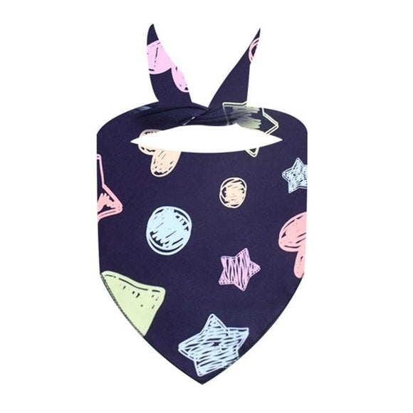 Cute Pet Triangle Towel Bib Cartoon Cats And Dogs Drool Towel Scarf - 01