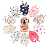 Cute Pet Triangle Towel Bib Cartoon Cats And Dogs Drool Towel Scarf - 01