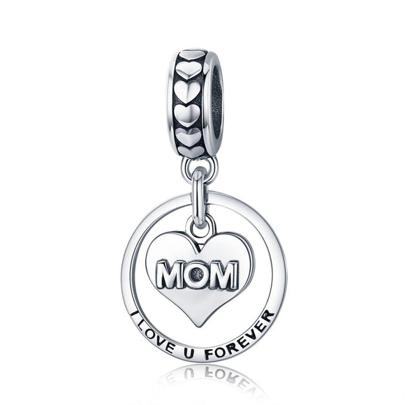 925 Sterling Silver Mothers Love Bead For Diy Bracelet Perfect Mother'S Day Gift Style - Bead