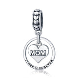 925 Sterling Silver Mothers Love Bead For Diy Bracelet Perfect Mother'S Day Gift Style - Bead