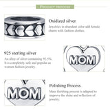 925 Sterling Silver Mothers Love Bead For Diy Bracelet Perfect Mother'S Day Gift Style - Bead